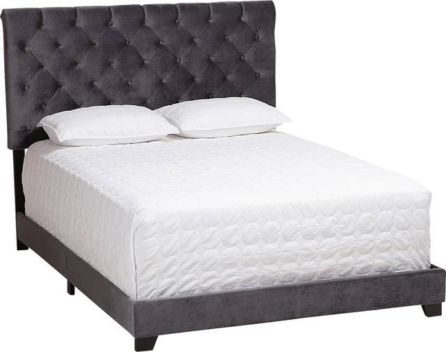 Panola Dark Gray Full Bed - Thumbnail - Image 1