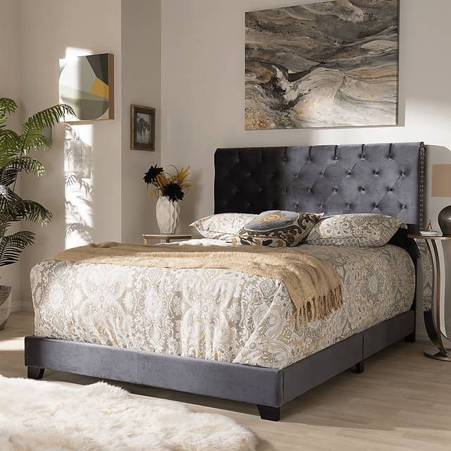 Panola Dark Gray Queen Bed - Thumbnail - Image 2