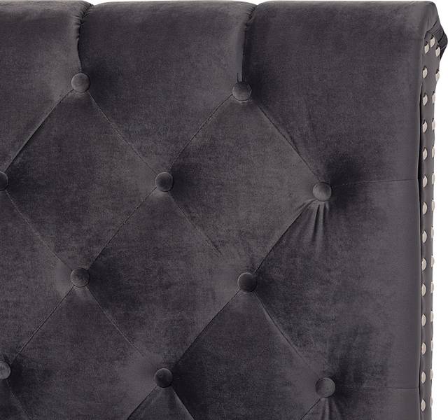 Panola Dark Gray Queen Bed - Thumbnail - Image 4