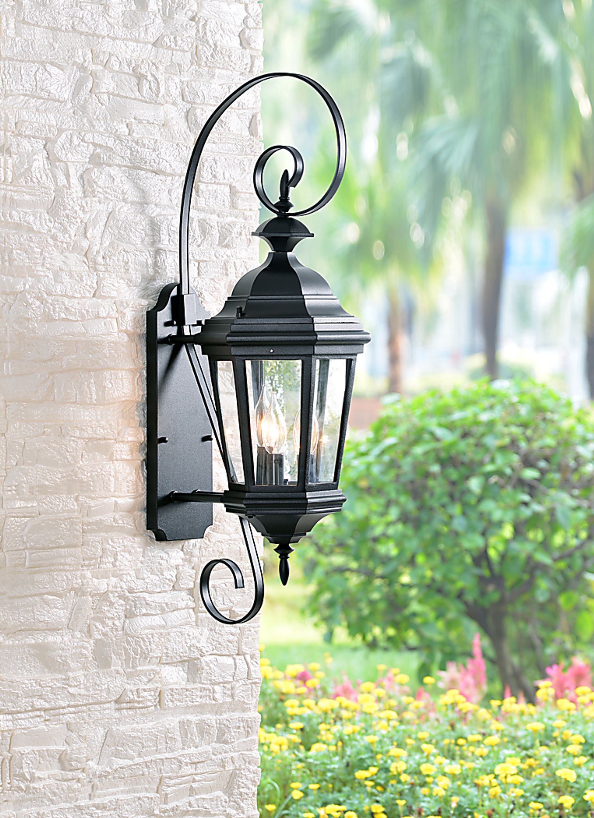 Papago Black Outdoor Medium Wall Sconce - Image 2