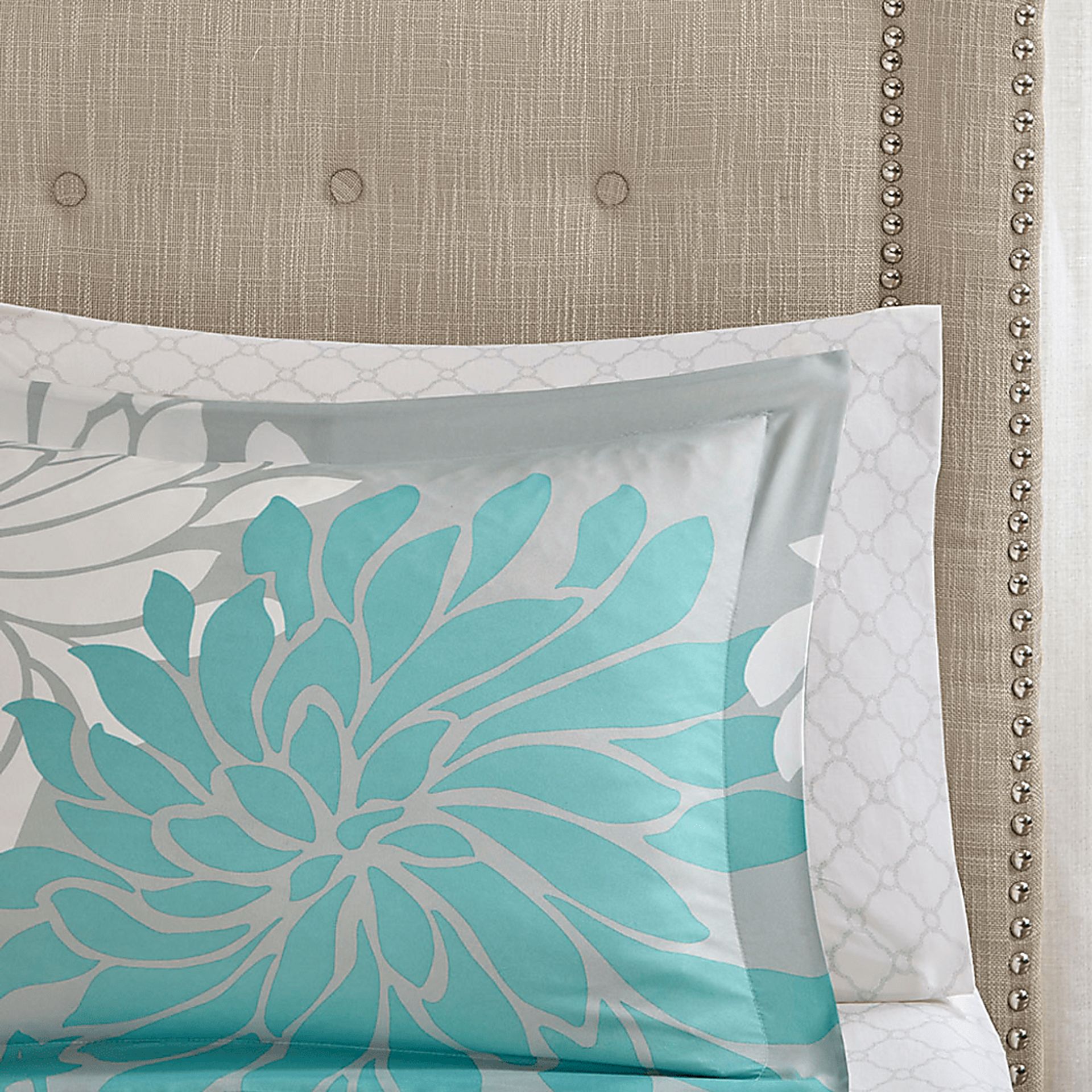 Papania Blue 9 Pc California King Comforter Set - Image 5