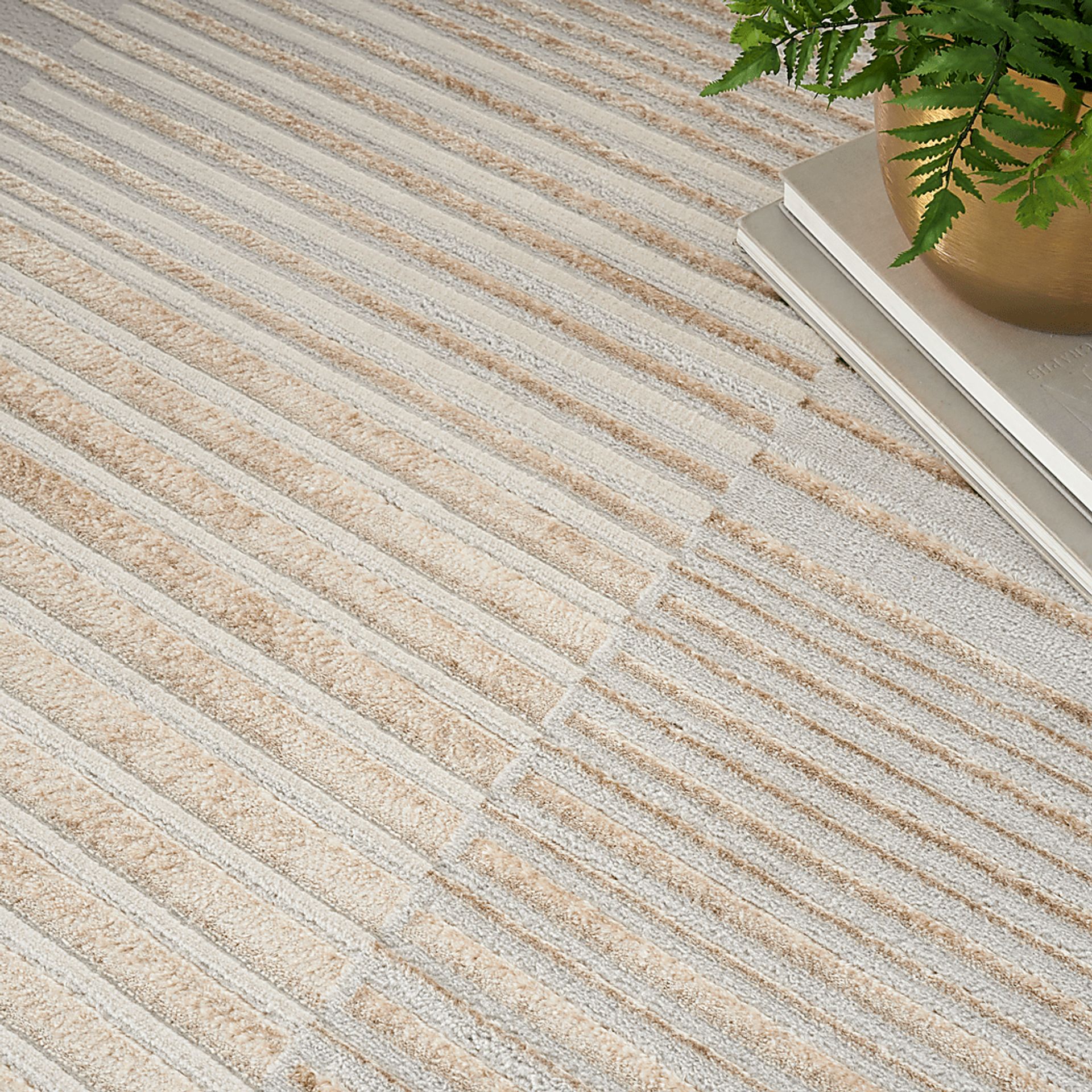 Paphi Beige/Silver 5'3 x 7'3 Rug - Image 8