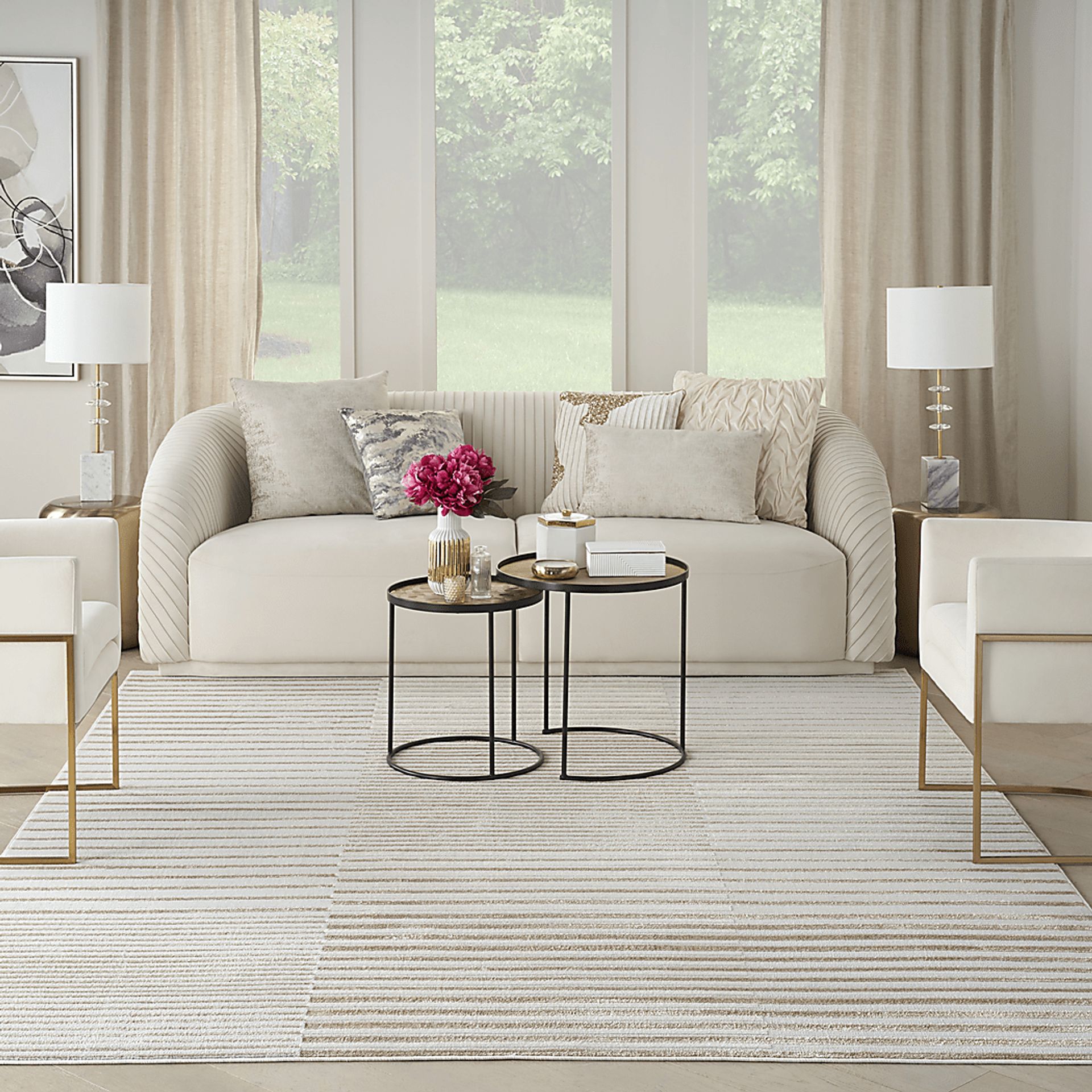 Paphi Beige/Silver 7'10 x 9'10 Rug - Image 2