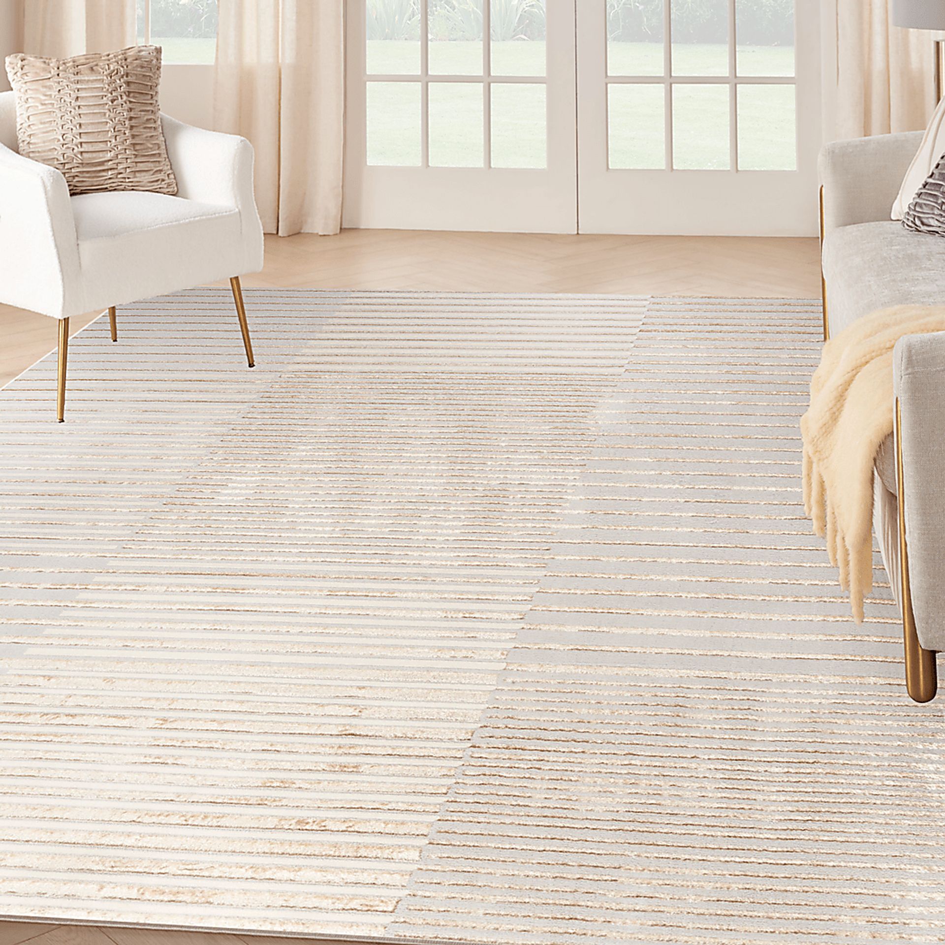 Paphi Beige/Silver 7'10 x 9'10 Rug - Image 2
