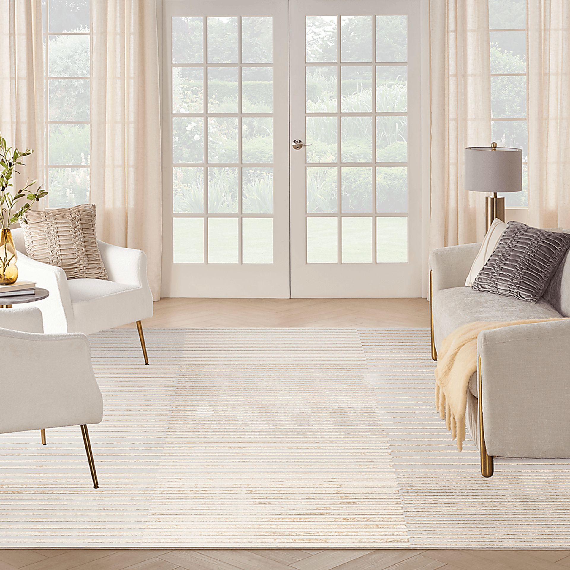 Paphi Beige/Silver 7'10 x 9'10 Rug - Image 3