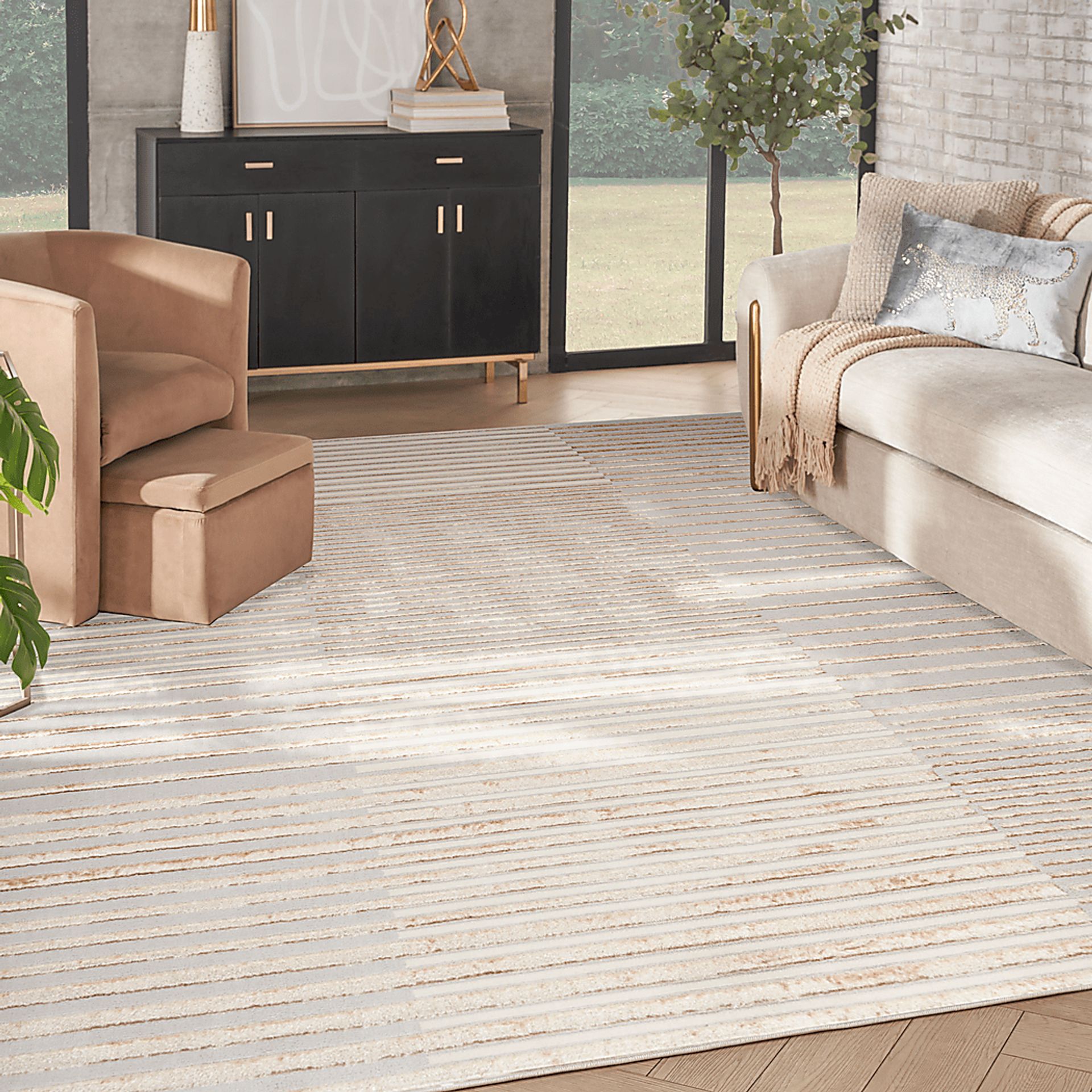 Paphi Beige/Silver 9' x 12' Rug - Image 2