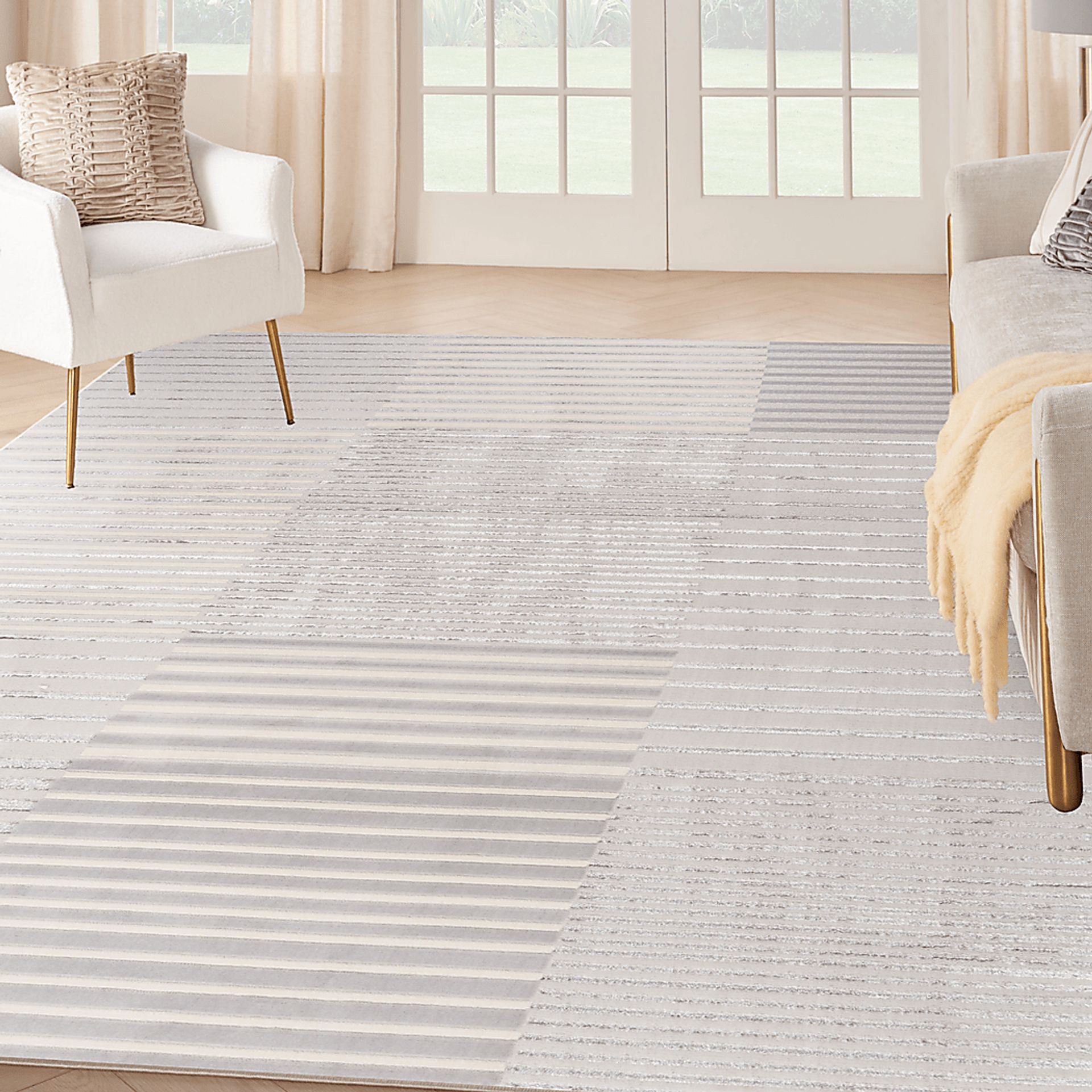 Paphi Silver/Gray 7'10 x 9'10 Rug - Image 2