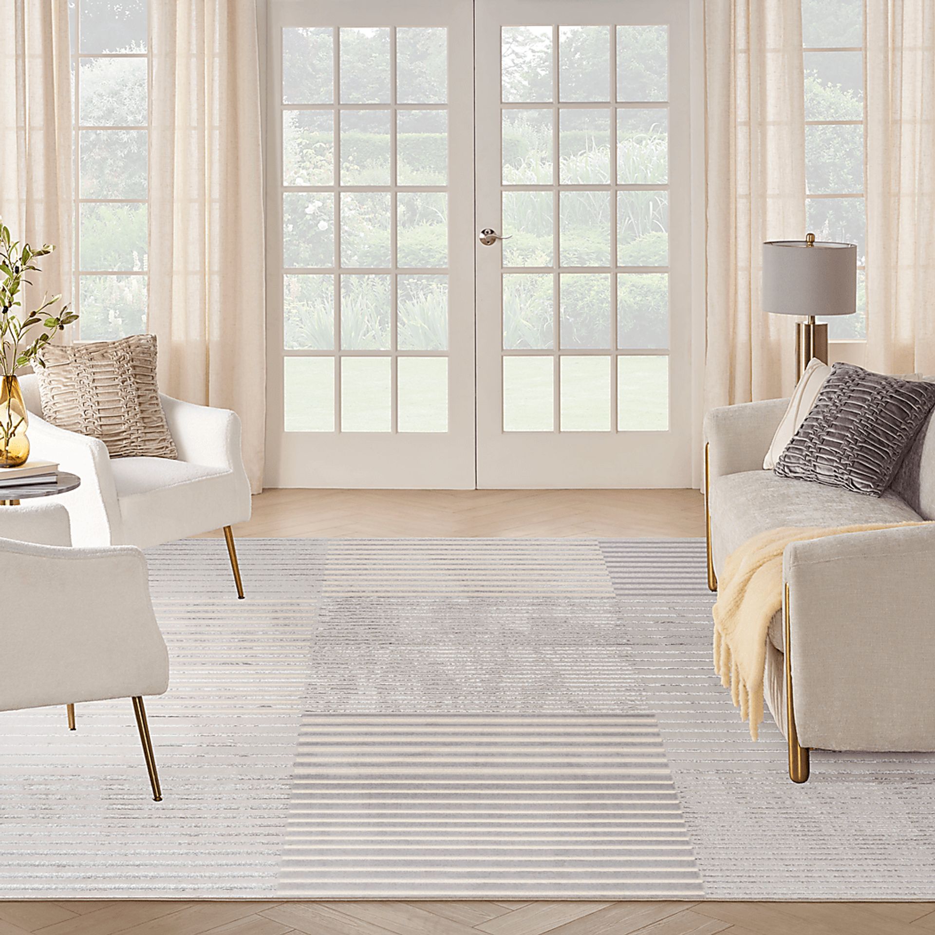 Paphi Silver/Gray 7'10 x 9'10 Rug - Image 3