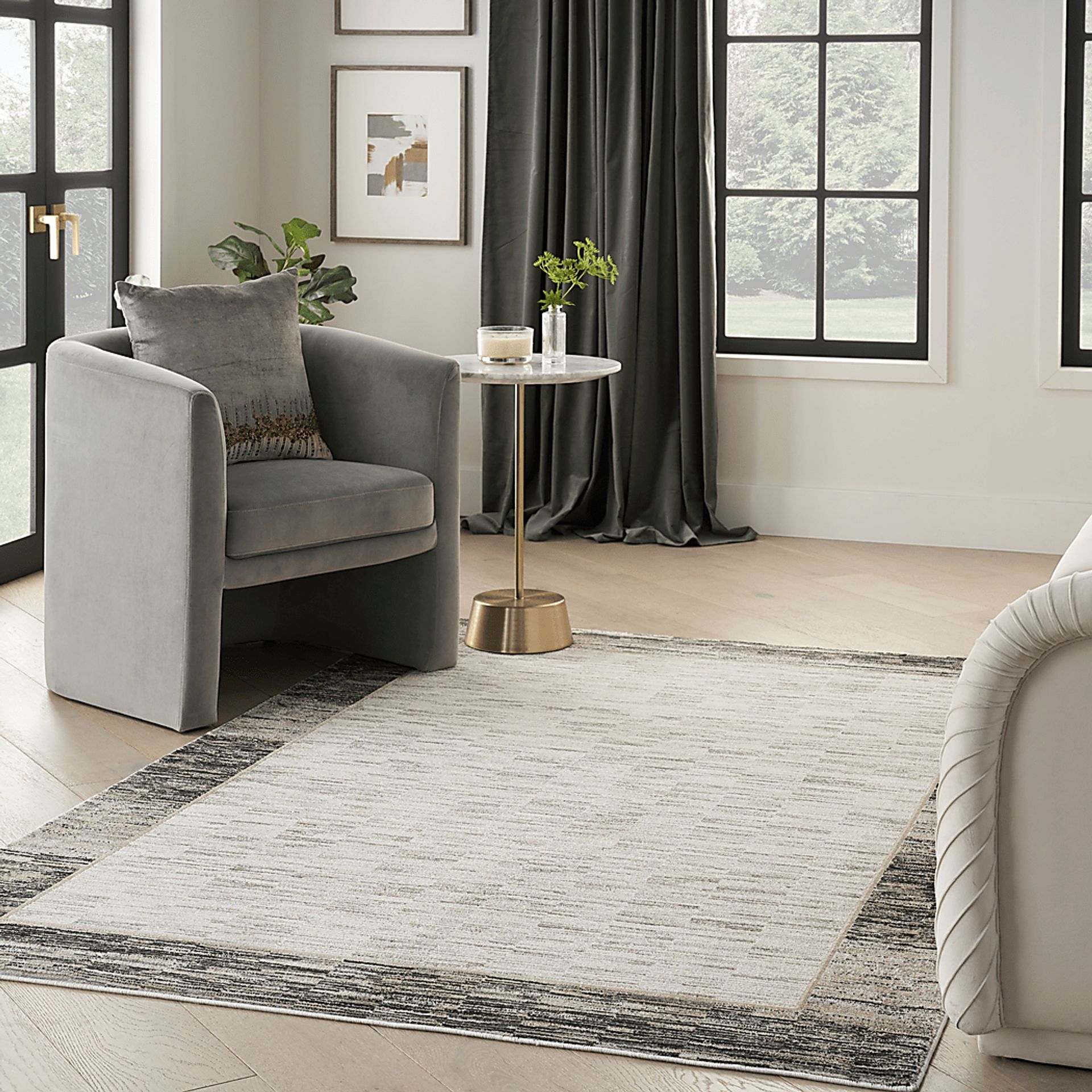 Paradare Gray/Black 5'3 x 7'3 Rug - Image 2