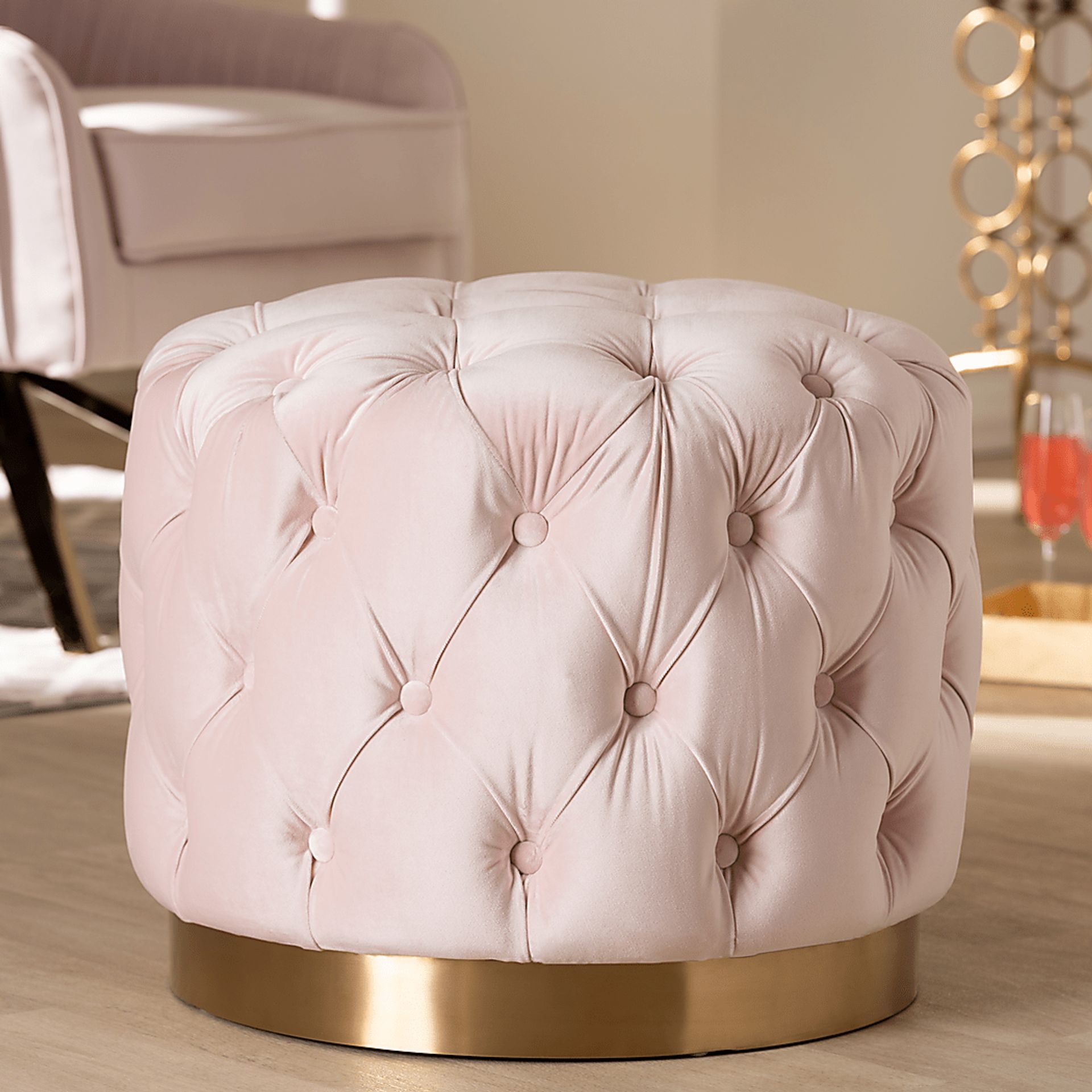 Paragony Light Pink Ottoman - Image 3