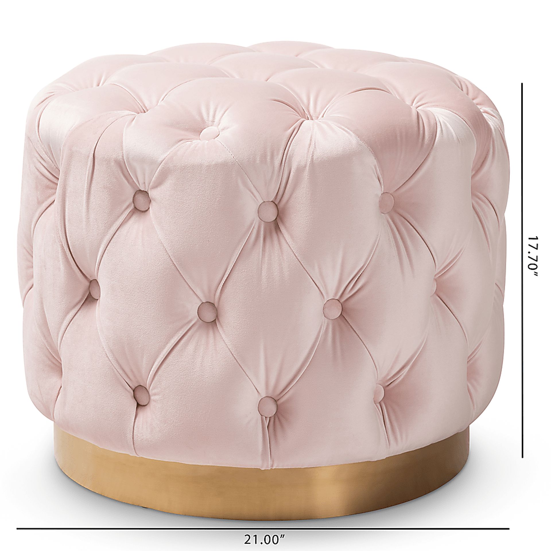 Paragony Light Pink Ottoman - Image 5
