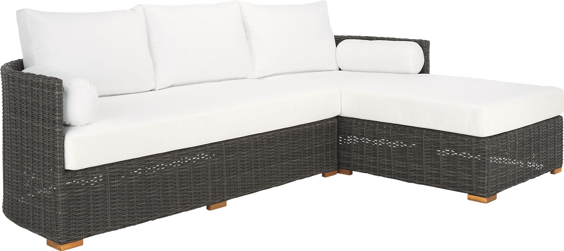 Pargeo Charcoal 2 Pc Outdoor Right Arm Chaise Sectional - Image 1