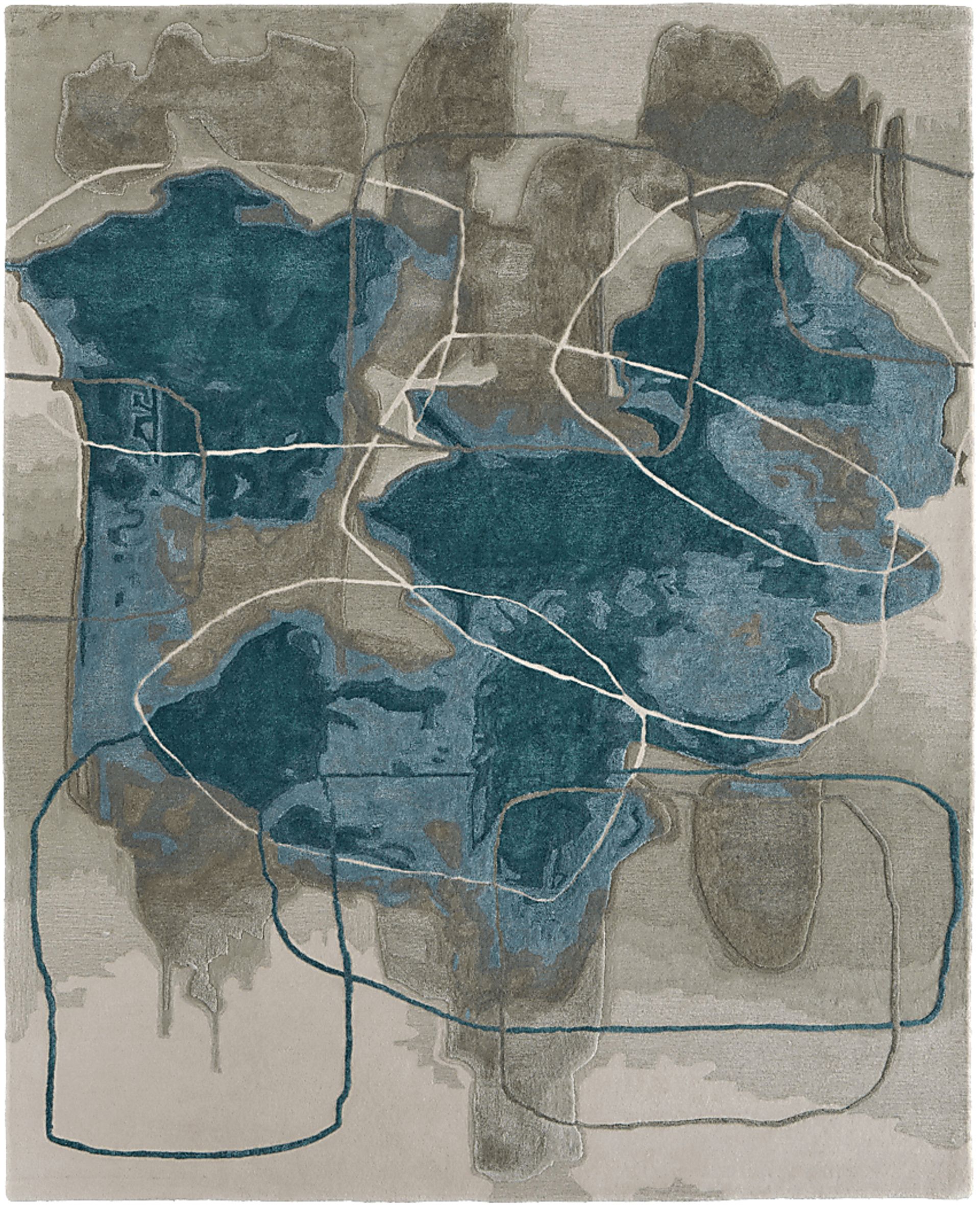 Paris Atelier Blue 2' x 3' Rug - Image 1