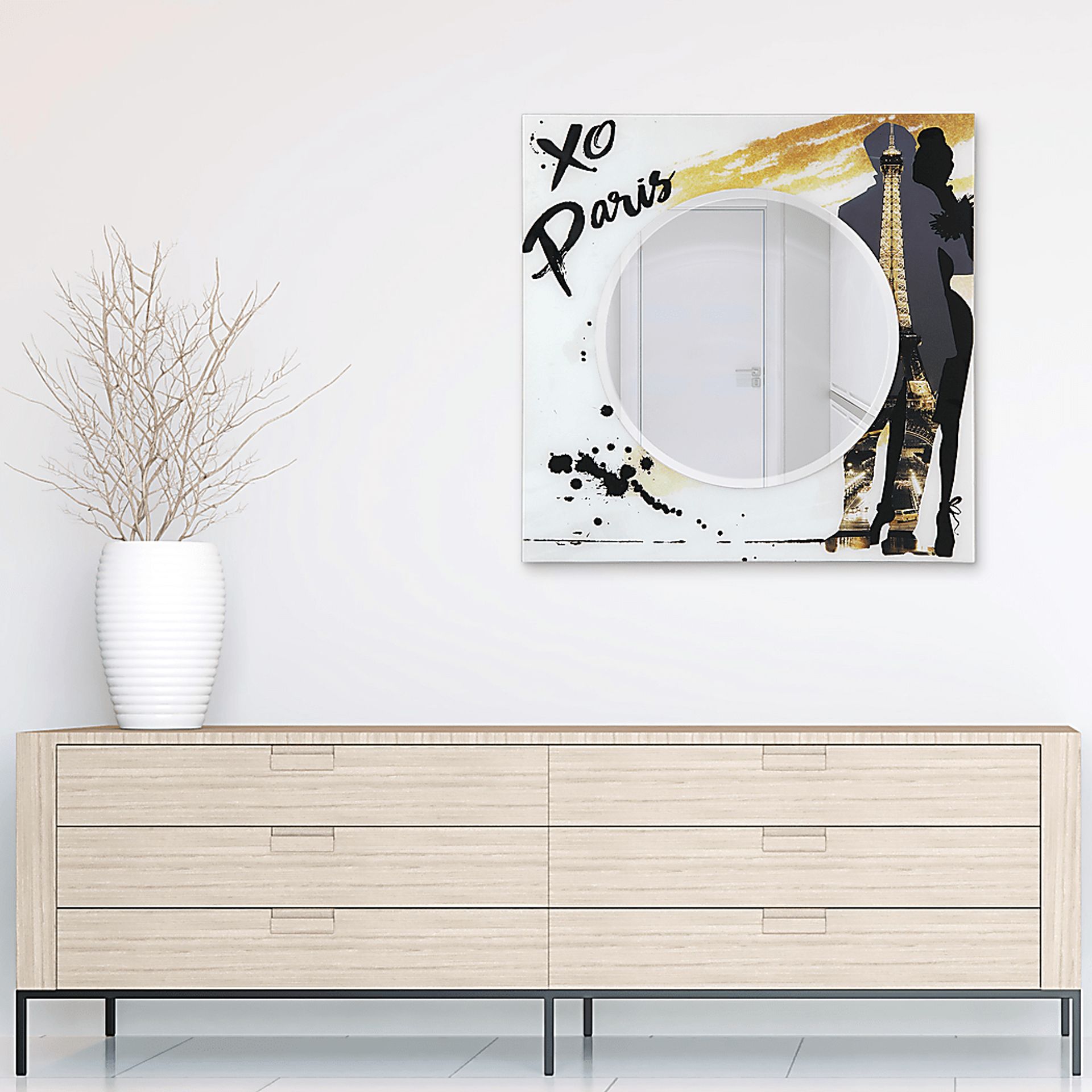 Paris Love Gold Mirror - Image 5