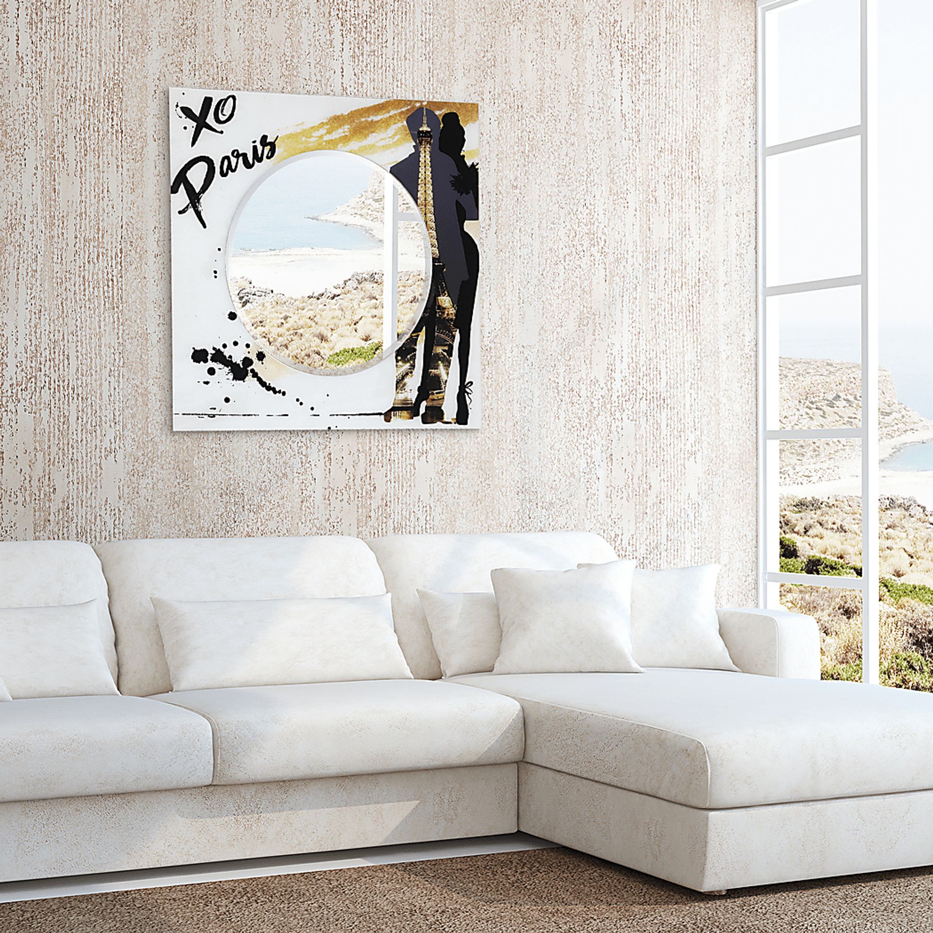 Paris Love Gold Mirror - Image 6