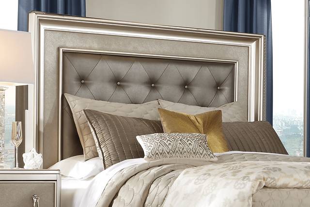 Paris Silver 5 Pc King Bedroom - Thumbnail - Image 3