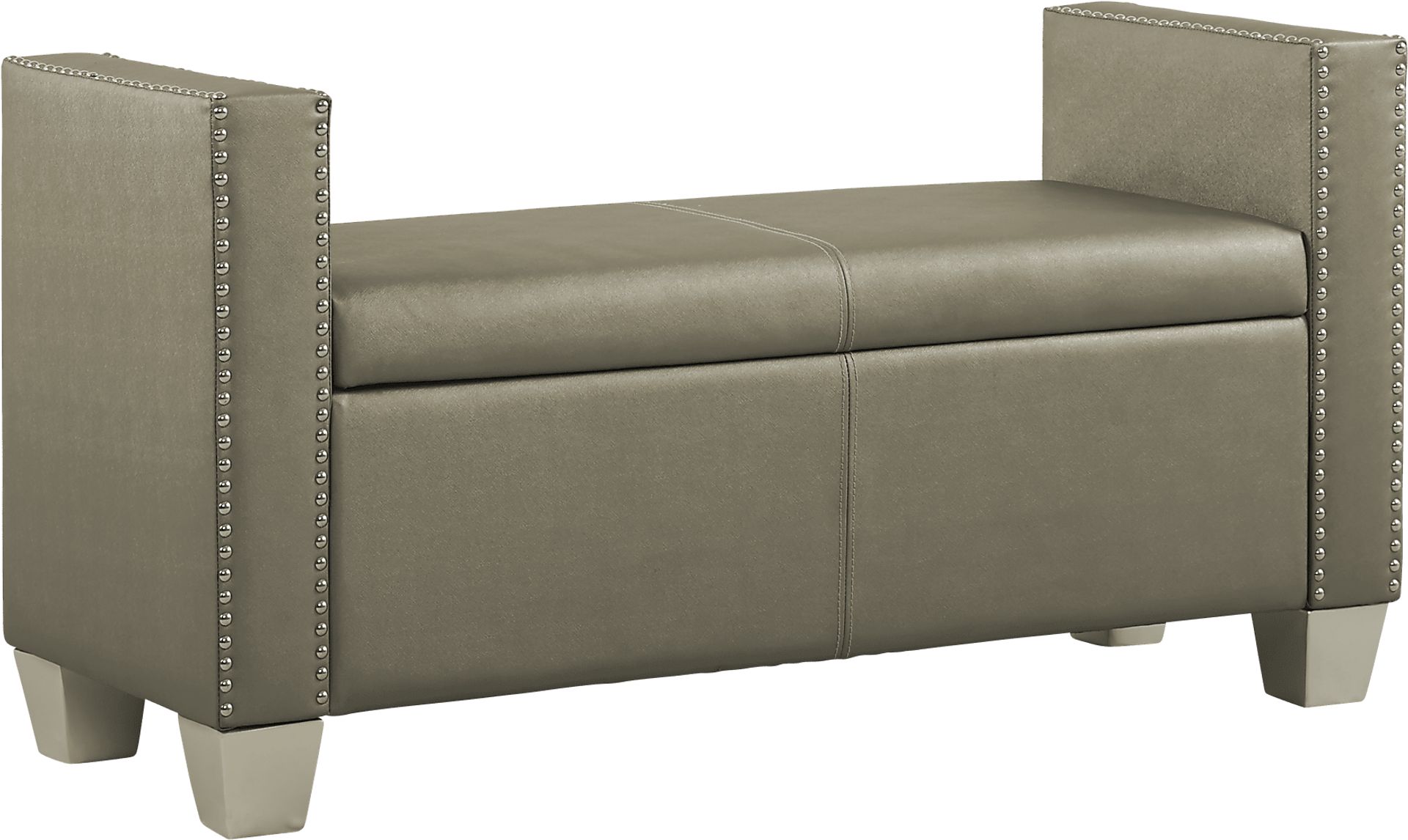 Paris Silver Storage Bench - Image 1