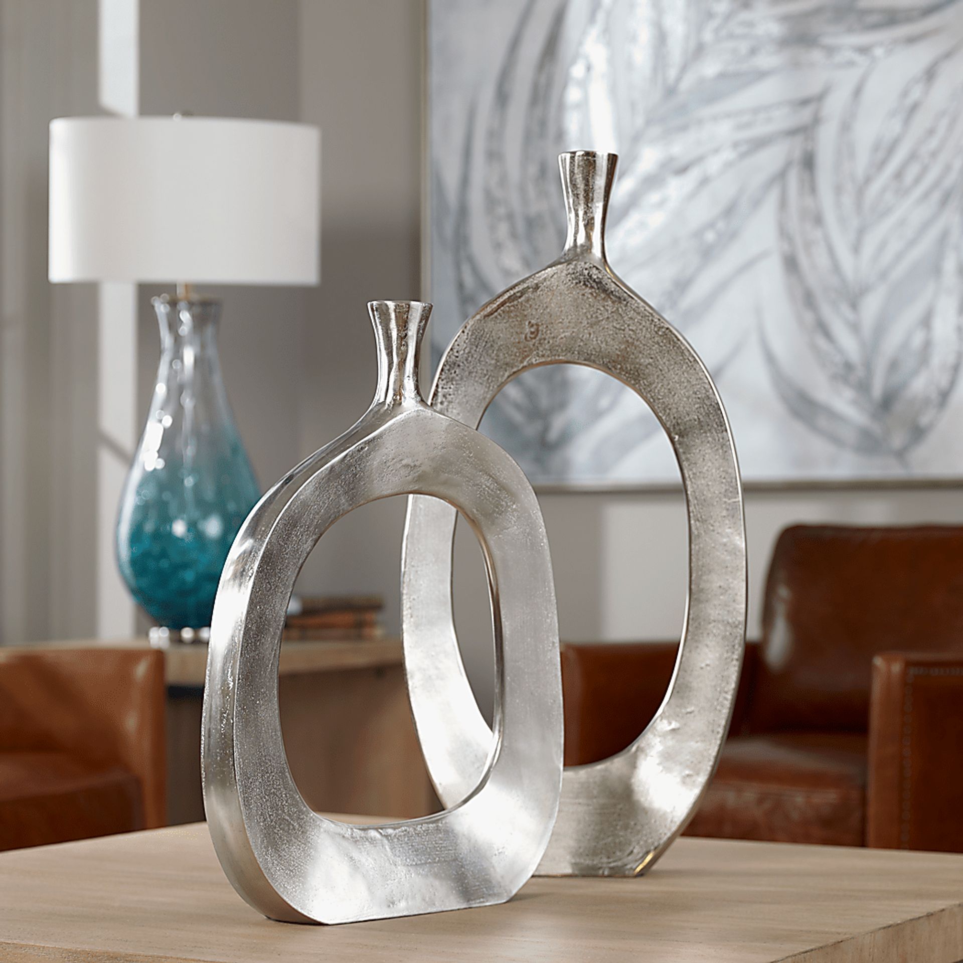 Parisi Silver Vase, Set of 2 - Image 3