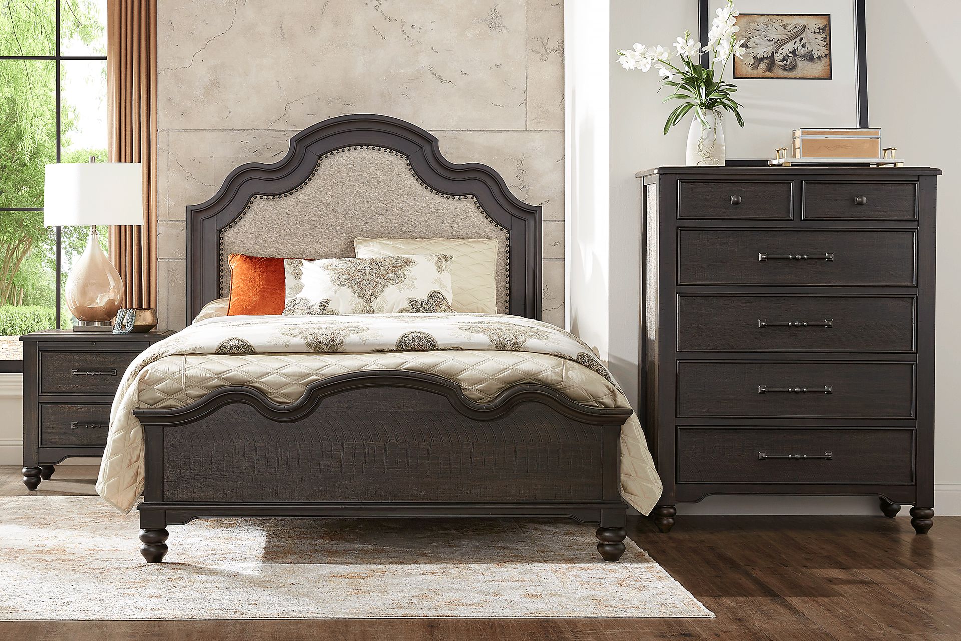Park Grove Black 5 Pc Queen Bedroom - Image 1