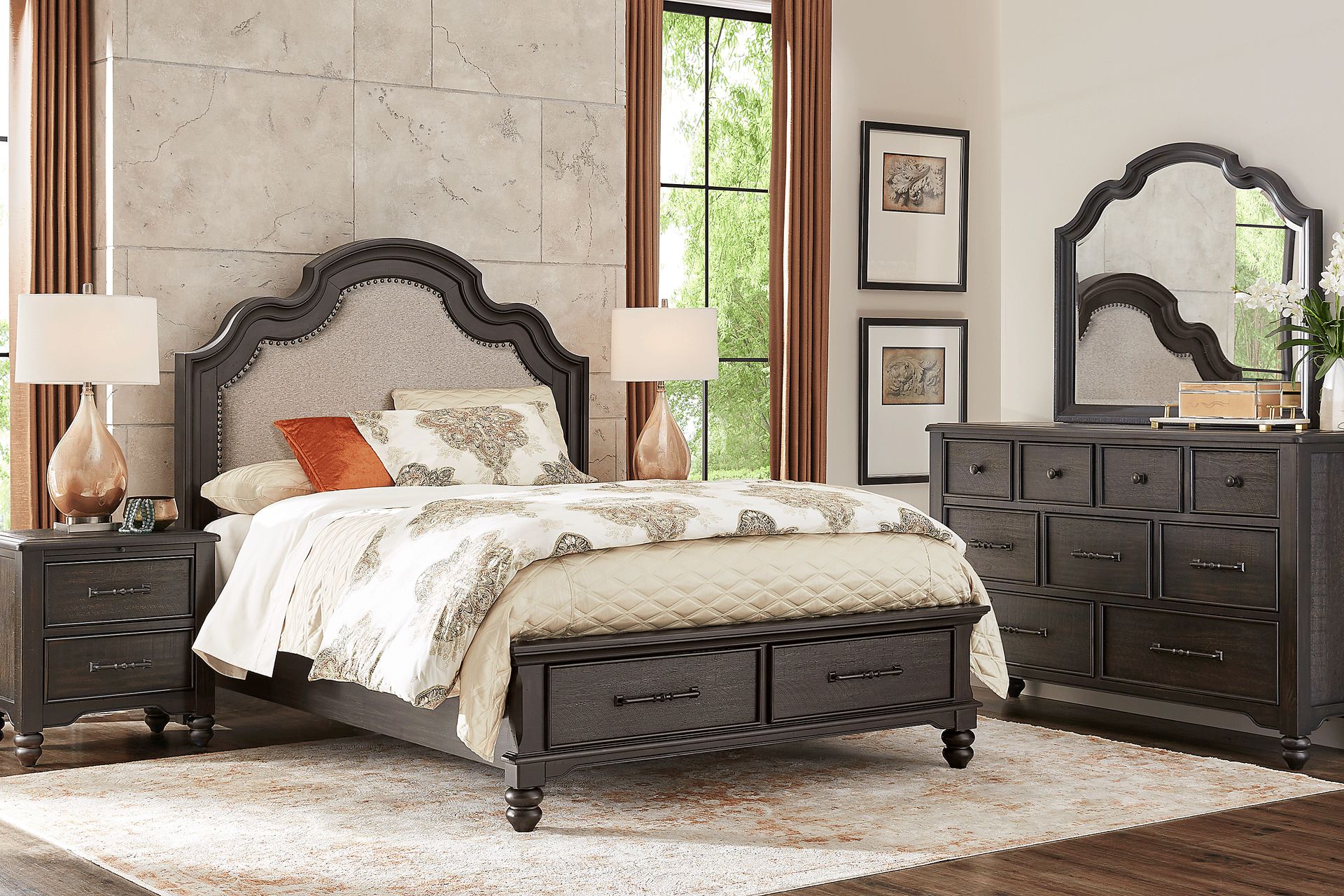 Park Grove Black 7 Pc King Storage Bedroom - Image 1
