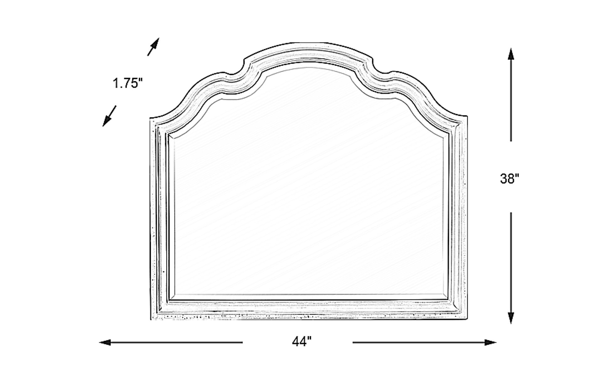Dimension Image. Please refer to the Dimension Tab on this page for dimension details.