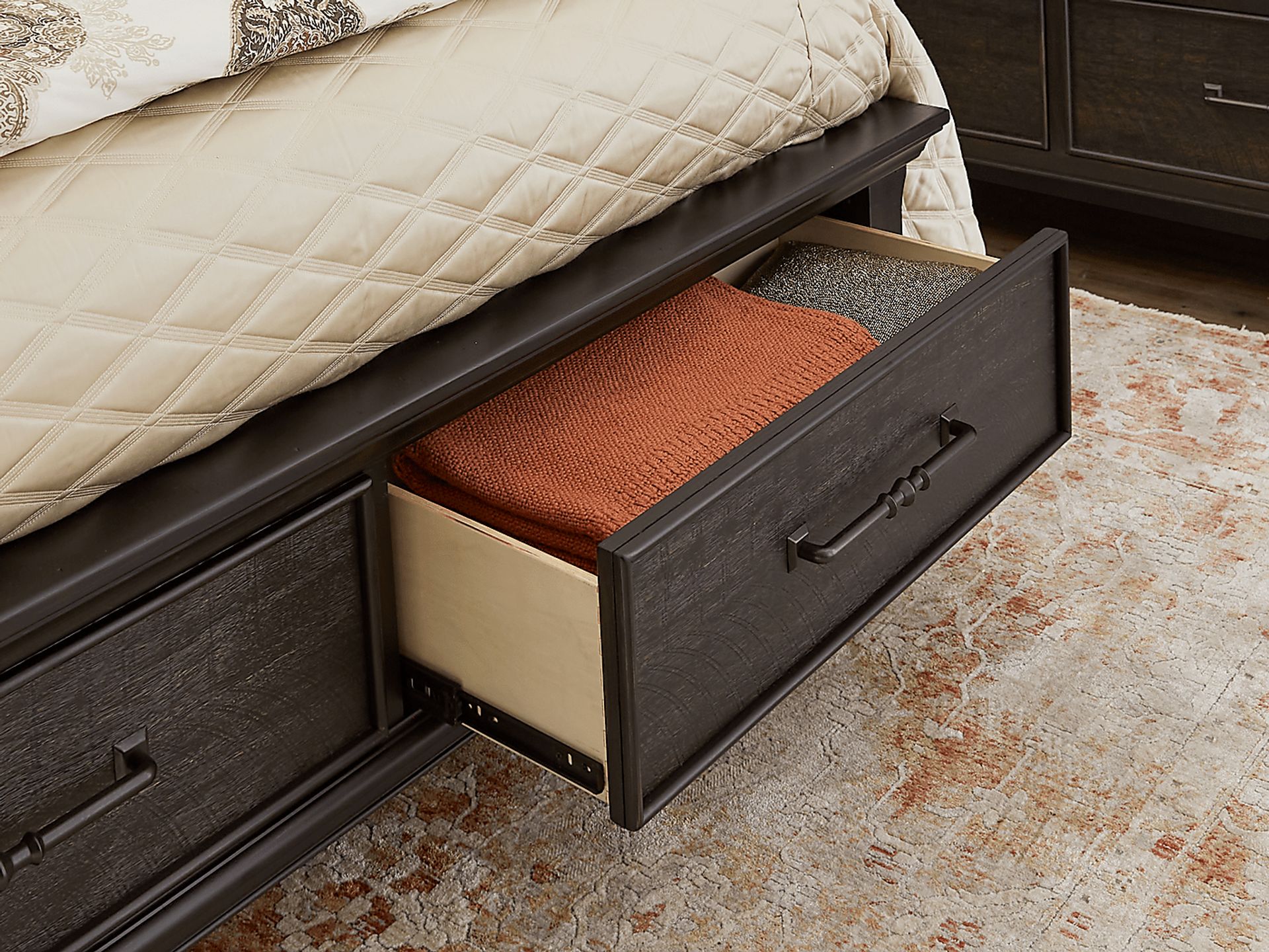 Park Grove Black Queen Storage Bed - Image 4