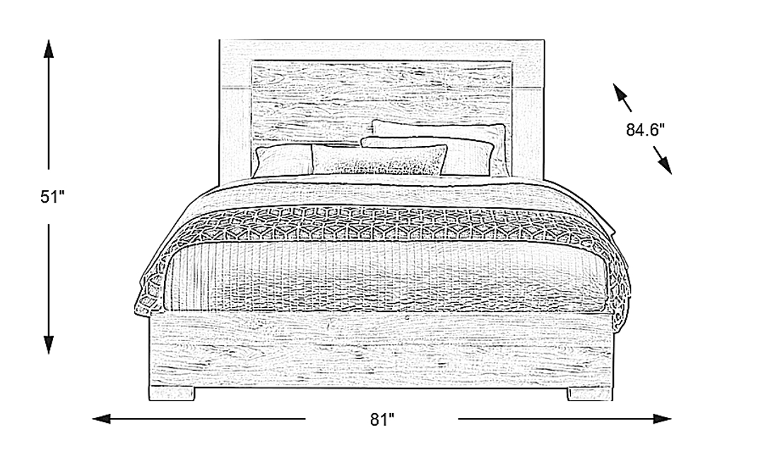 Park Slope Gray 3 Pc King Panel Bed