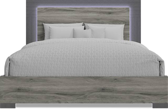 Park Slope Gray 5 Pc Queen Panel Bedroom - Thumbnail - Image 3
