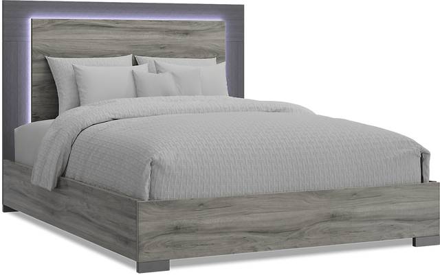 Park Slope Gray 5 Pc Queen Panel Bedroom - Thumbnail - Image 2