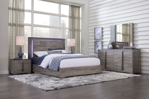 Vegas 5 Pc White Colors,White Queen Bedroom Set With Dresser, Mirror, 3 Pc  Queen Panel Bed - Rooms To Go