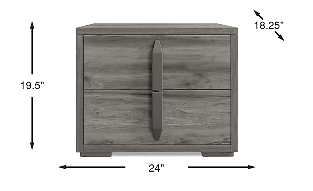 Park Slope Gray Nightstand