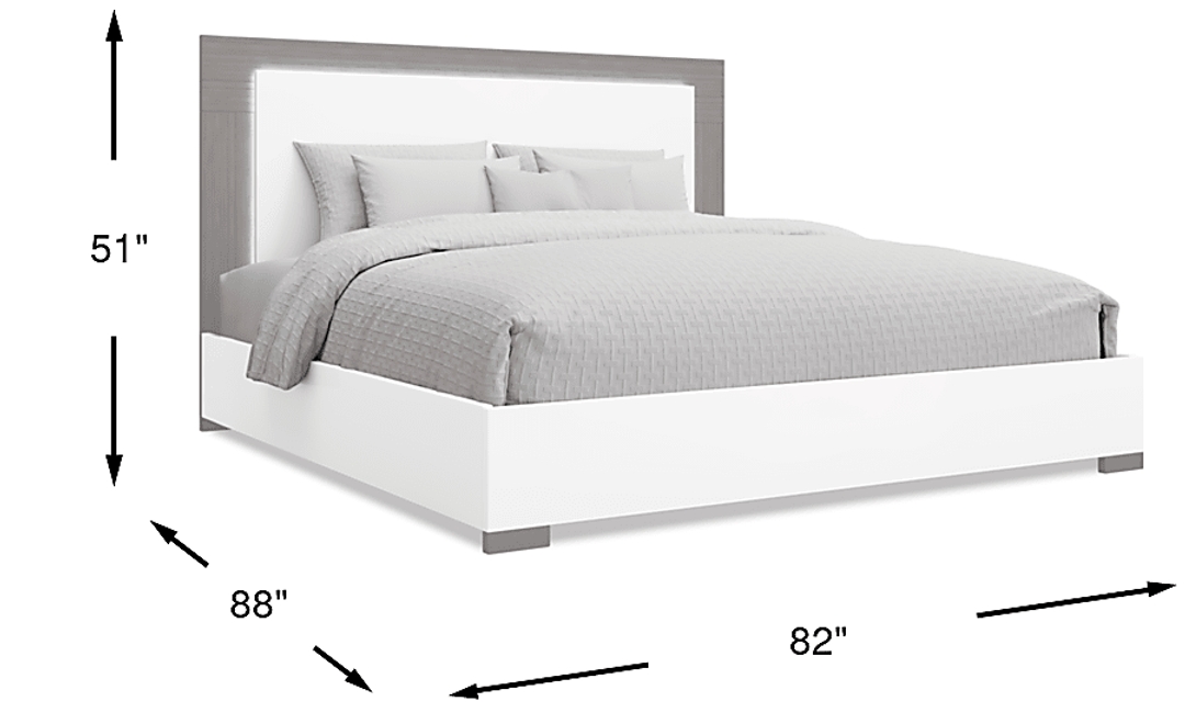 Park Slope White 3 Pc King Panel Bed