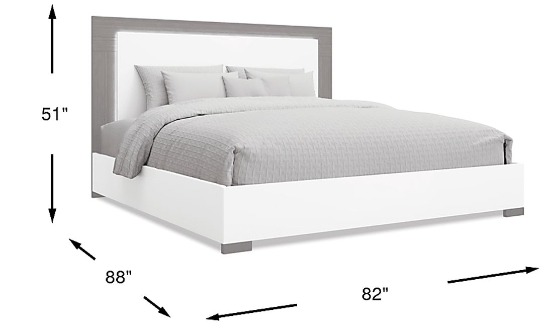 Park Slope White 3 Pc King Panel Bed