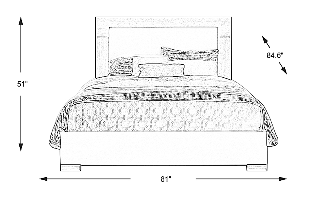 Park Slope White 3 Pc King Panel Bed