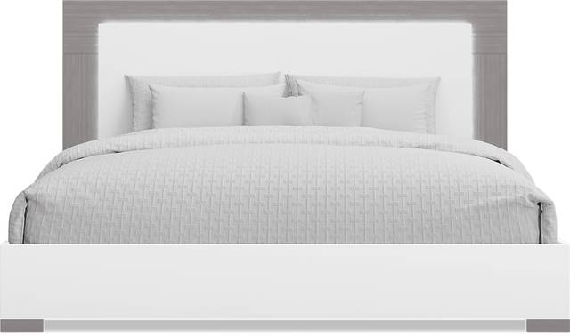 Park Slope White 3 Pc King Panel Bed - Thumbnail - Image 3