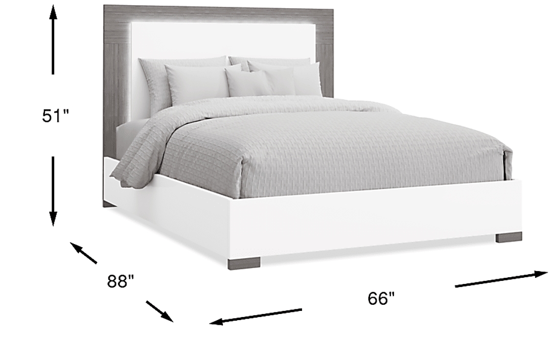 Park Slope White 3 Pc Queen Panel Bed
