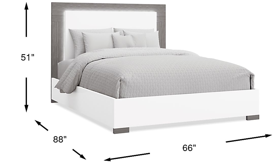 Park Slope White 3 Pc Queen Panel Bed