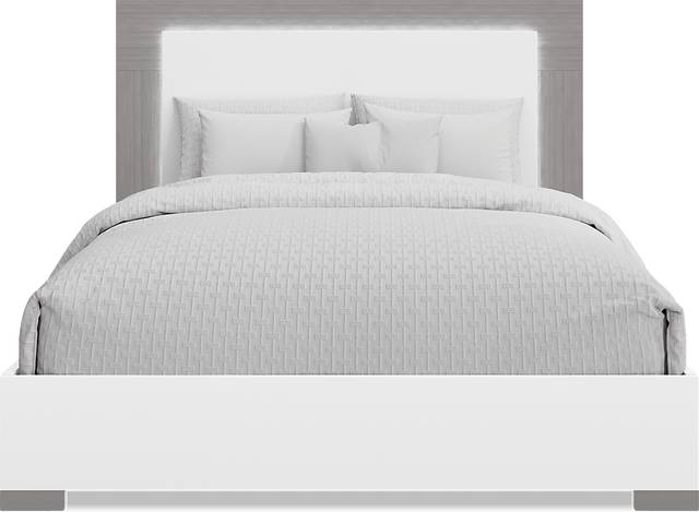 Park Slope White 3 Pc Queen Panel Bed - Thumbnail - Image 3