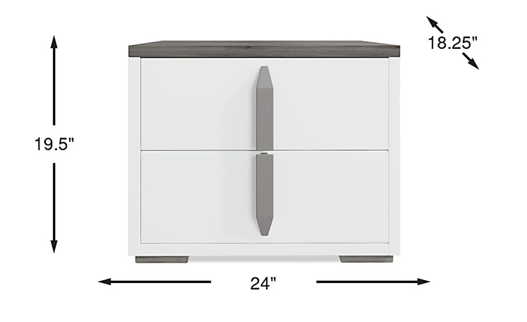 Park Slope White Nightstand