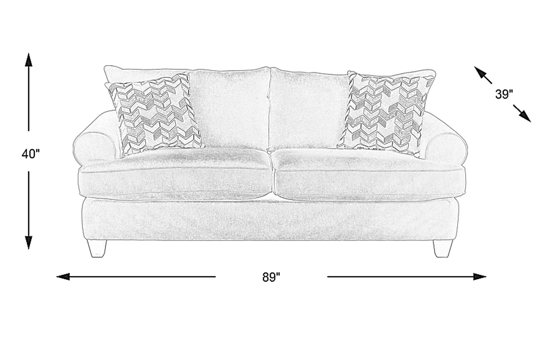 Dimension Image. Please refer to the Dimension Tab on this page for dimension details.
