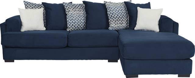 Park Trace Navy 2 Pc Sectional - Thumbnail - Image 1