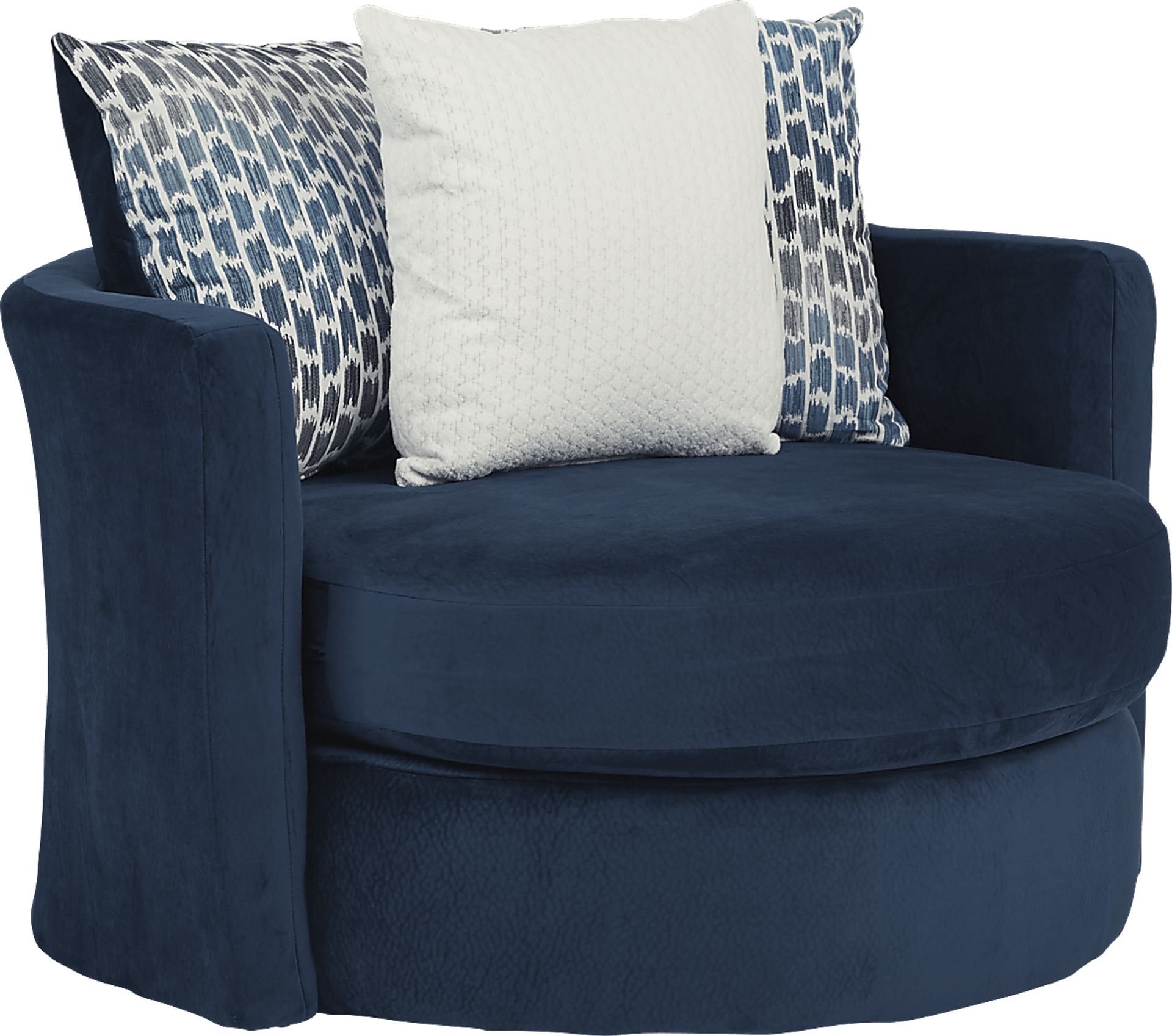 Park Trace Navy Swivel Chair - Image 1