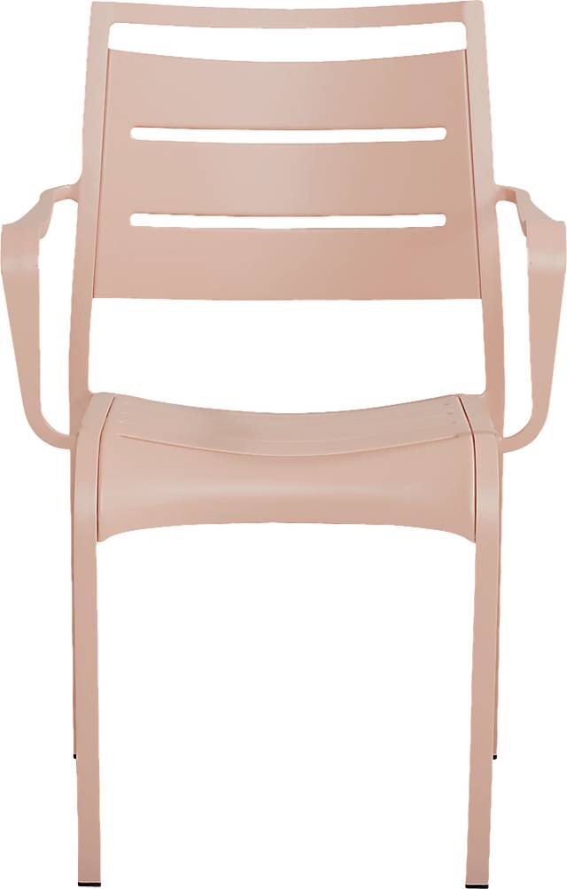 Park Walk White 9 Pc 73 - 97 in. Rectangle Extension Outdoor Dining Set with Blush Chairs - Thumbnail - Image 5