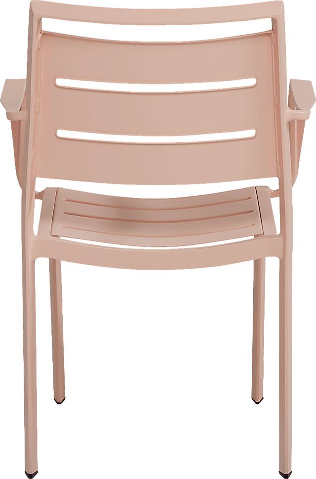 Park Walk White 9 Pc 73 - 97 in. Rectangle Extension Outdoor Dining Set with Blush Chairs - Thumbnail - Image 6