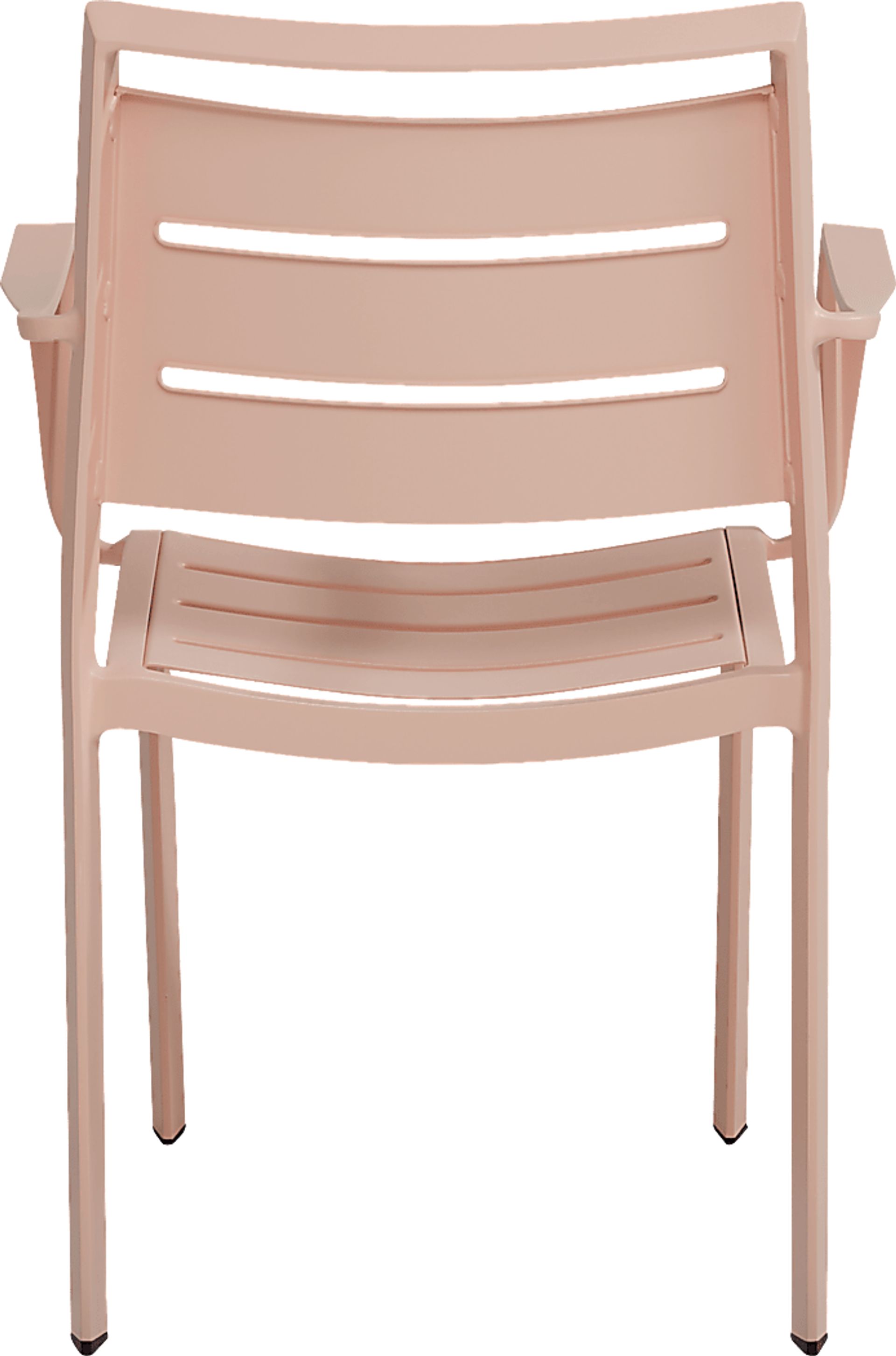 Park Walk White 7 Pc 70 in. Rectangle Outdoor Dining Set with Blush Chairs - Image 6