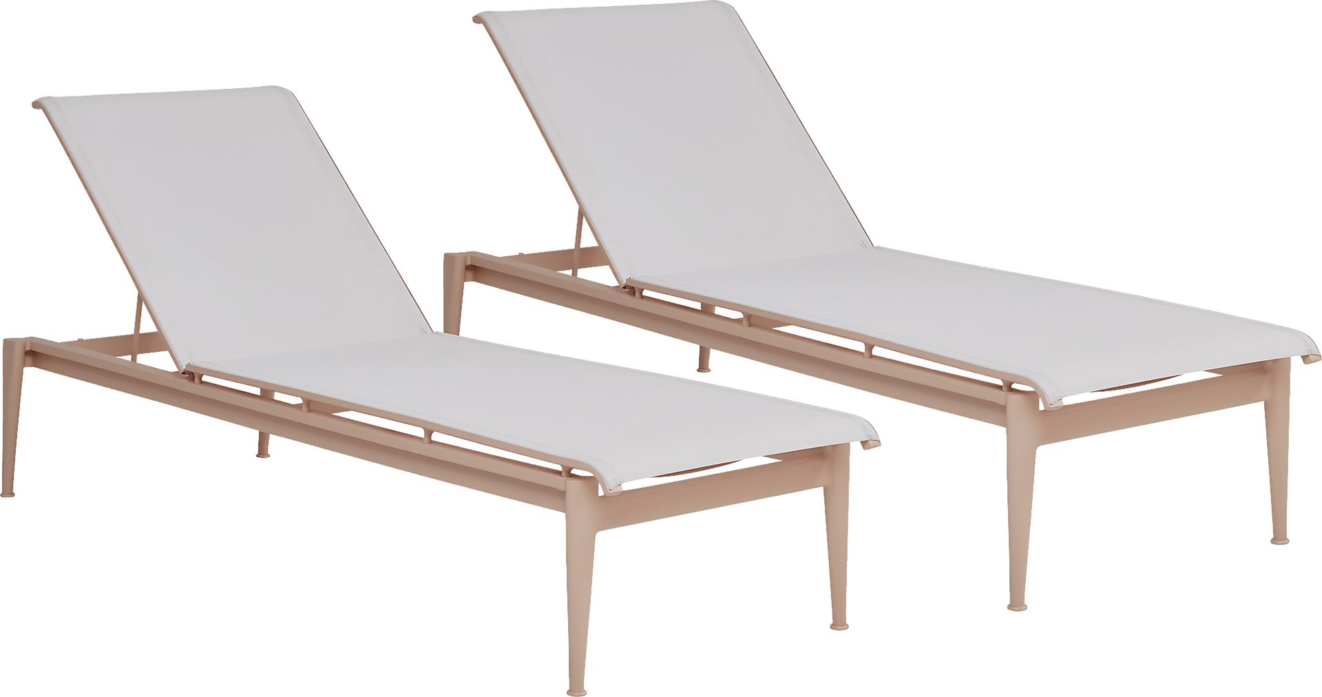 Park Walk Blush Outdoor Chaise, Set of 2 - Image 1