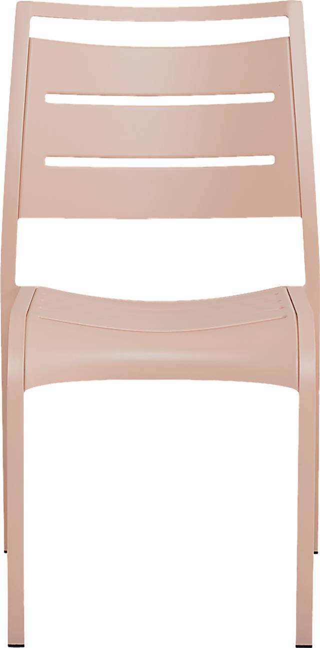 Park Walk White 7 Pc 73 - 97 in. Rectangle Extension Outdoor Dining Set with Blush Chairs - Thumbnail - Image 5