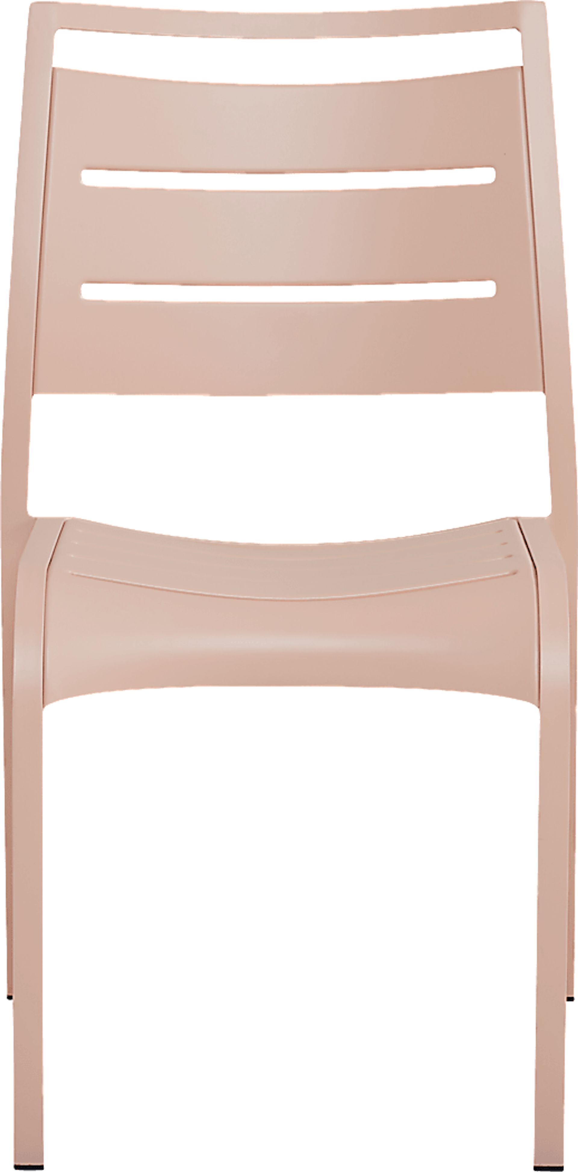 Park Walk White 7 Pc 70 in. Rectangle Outdoor Dining Set with Blush Chairs - Image 8