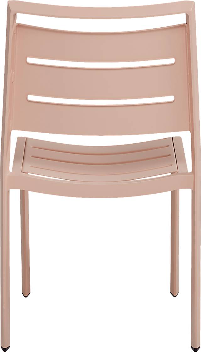 Park Walk White 7 Pc 73 - 97 in. Rectangle Extension Outdoor Dining Set with Blush Chairs - Thumbnail - Image 6