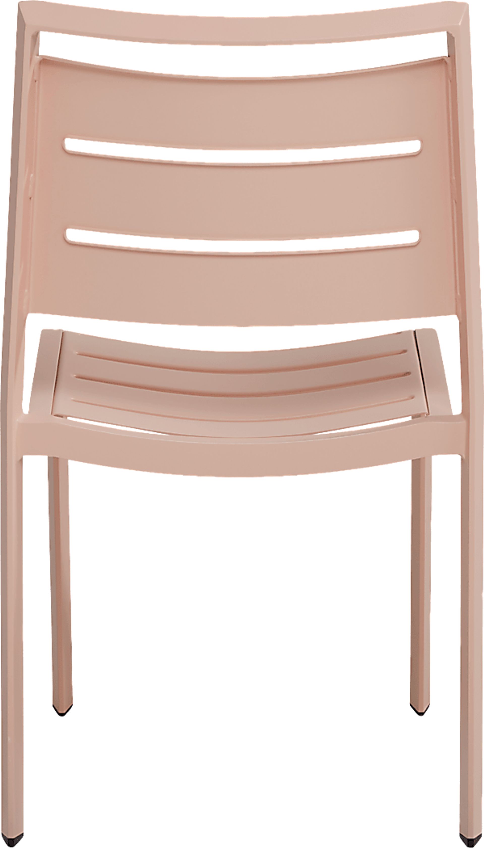 Park Walk White 7 Pc 70 in. Rectangle Outdoor Dining Set with Blush Chairs - Image 9